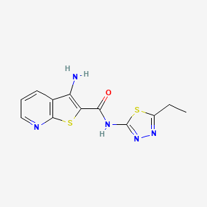 molecular formula C12H11N5OS2 B4441007 3-amino-N-(5-ethyl-1,3,4-thiadiazol-2-yl)thieno[2,3-b]pyridine-2-carboxamide 