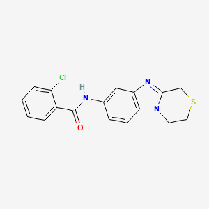 molecular formula C17H14ClN3OS B4441014 2-chloro-N-(3,4-dihydro-1H-[1,4]thiazino[4,3-a]benzimidazol-8-yl)benzamide 