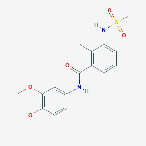 molecular formula C17H20N2O5S B4441020 N-(3,4-dimethoxyphenyl)-2-methyl-3-[(methylsulfonyl)amino]benzamide 