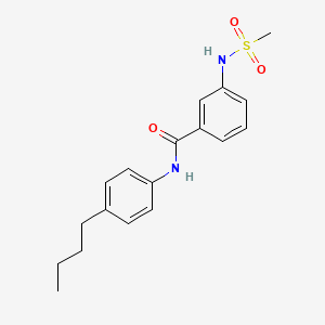 molecular formula C18H22N2O3S B4441023 N-(4-butylphenyl)-3-[(methylsulfonyl)amino]benzamide 