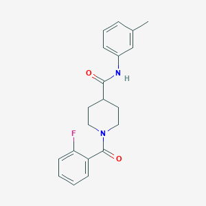 molecular formula C20H21FN2O2 B4441031 1-(2-fluorobenzoyl)-N-(3-methylphenyl)-4-piperidinecarboxamide 