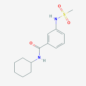 molecular formula C14H20N2O3S B4441056 N-cyclohexyl-3-[(methylsulfonyl)amino]benzamide 