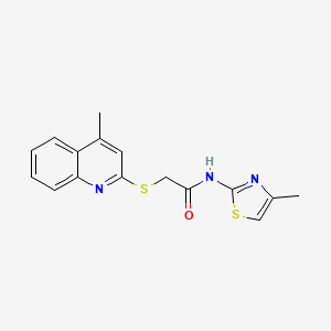 2-[(4-methyl-2-quinolinyl)thio]-N-(4-methyl-1,3-thiazol-2-yl)acetamide