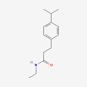 molecular formula C14H21NO B4441078 N-ethyl-3-(4-isopropylphenyl)propanamide 