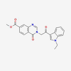 methyl 3-[2-(1-ethyl-1H-indol-3-yl)-2-oxoethyl]-4-oxo-3,4-dihydro-7-quinazolinecarboxylate