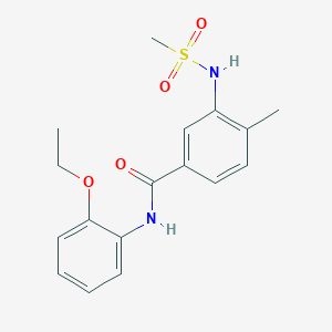 molecular formula C17H20N2O4S B4441101 N-(2-ethoxyphenyl)-4-methyl-3-[(methylsulfonyl)amino]benzamide 