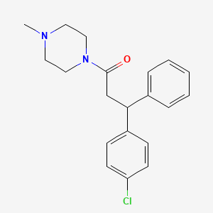 molecular formula C20H23ClN2O B4441107 1-[3-(4-chlorophenyl)-3-phenylpropanoyl]-4-methylpiperazine 