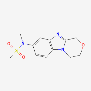 molecular formula C12H15N3O3S B4441108 N-(3,4-dihydro-1H-[1,4]oxazino[4,3-a]benzimidazol-8-yl)-N-methylmethanesulfonamide 