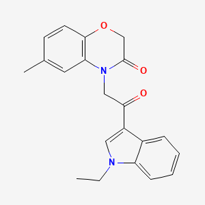 molecular formula C21H20N2O3 B4441117 4-[2-(1-ethyl-1H-indol-3-yl)-2-oxoethyl]-6-methyl-2H-1,4-benzoxazin-3(4H)-one 