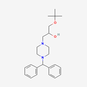1-tert-butoxy-3-[4-(diphenylmethyl)-1-piperazinyl]-2-propanol