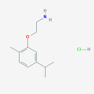 molecular formula C12H20ClNO B4441135 [2-(5-isopropyl-2-methylphenoxy)ethyl]amine hydrochloride 