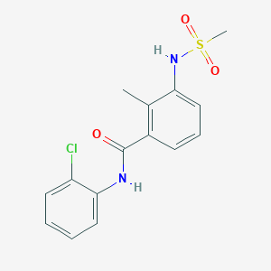 molecular formula C15H15ClN2O3S B4441151 N-(2-chlorophenyl)-2-methyl-3-[(methylsulfonyl)amino]benzamide 