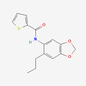 molecular formula C15H15NO3S B4441156 N-(6-propyl-1,3-benzodioxol-5-yl)-2-thiophenecarboxamide 