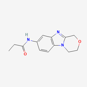 molecular formula C13H15N3O2 B4441159 N-(3,4-dihydro-1H-[1,4]oxazino[4,3-a]benzimidazol-8-yl)propanamide 