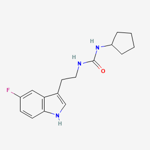 molecular formula C16H20FN3O B4441165 N-cyclopentyl-N'-[2-(5-fluoro-1H-indol-3-yl)ethyl]urea 