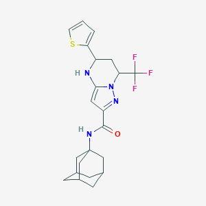 molecular formula C22H25F3N4OS B444117 N-(1-adamantyl)-5-(2-thienyl)-7-(trifluoromethyl)-4,5,6,7-tetrahydropyrazolo[1,5-a]pyrimidine-2-carboxamide 