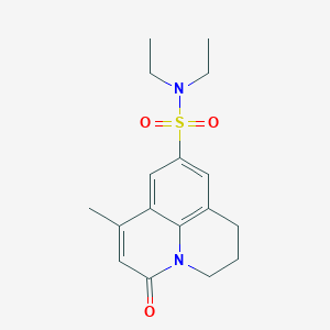molecular formula C17H22N2O3S B4441201 N,N-diethyl-7-methyl-5-oxo-2,3-dihydro-1H,5H-pyrido[3,2,1-ij]quinoline-9-sulfonamide 