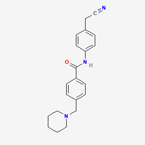 molecular formula C21H23N3O B4441202 N-[4-(cyanomethyl)phenyl]-4-(1-piperidinylmethyl)benzamide 