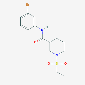molecular formula C14H19BrN2O3S B4441214 N-(3-bromophenyl)-1-(ethylsulfonyl)-3-piperidinecarboxamide 