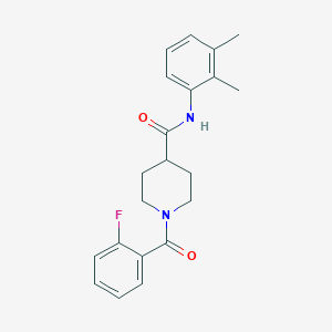 molecular formula C21H23FN2O2 B4441216 N-(2,3-dimethylphenyl)-1-(2-fluorobenzoyl)-4-piperidinecarboxamide 