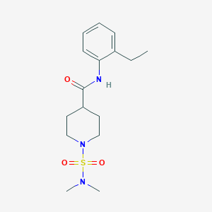 molecular formula C16H25N3O3S B4441224 1-[(dimethylamino)sulfonyl]-N-(2-ethylphenyl)-4-piperidinecarboxamide 