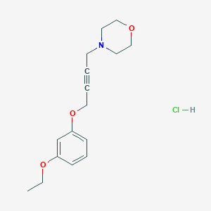 molecular formula C16H22ClNO3 B4441228 4-[4-(3-ethoxyphenoxy)but-2-yn-1-yl]morpholine hydrochloride 
