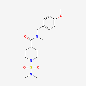 molecular formula C17H27N3O4S B4441235 1-[(dimethylamino)sulfonyl]-N-(4-methoxybenzyl)-N-methyl-4-piperidinecarboxamide 