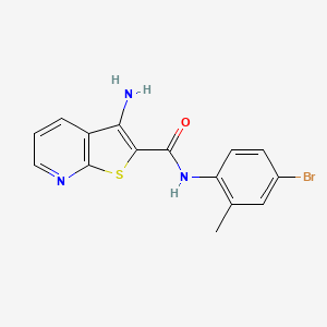 molecular formula C15H12BrN3OS B4441241 3-amino-N-(4-bromo-2-methylphenyl)thieno[2,3-b]pyridine-2-carboxamide 