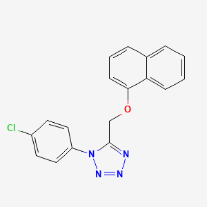 molecular formula C18H13ClN4O B4441243 1-(4-chlorophenyl)-5-[(1-naphthyloxy)methyl]-1H-tetrazole 