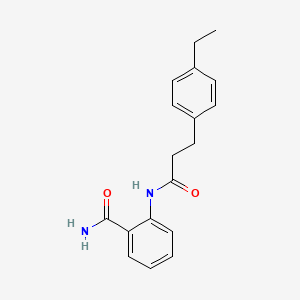molecular formula C18H20N2O2 B4441256 2-{[3-(4-ethylphenyl)propanoyl]amino}benzamide 