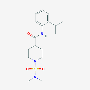 molecular formula C17H27N3O3S B4441260 1-[(dimethylamino)sulfonyl]-N-(2-isopropylphenyl)-4-piperidinecarboxamide 