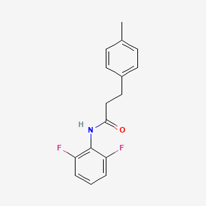 molecular formula C16H15F2NO B4441291 N-(2,6-difluorophenyl)-3-(4-methylphenyl)propanamide 