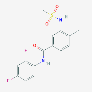 molecular formula C15H14F2N2O3S B4441294 N-(2,4-difluorophenyl)-4-methyl-3-[(methylsulfonyl)amino]benzamide 