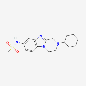 molecular formula C17H24N4O2S B4441296 N-(2-cyclohexyl-1,2,3,4-tetrahydropyrazino[1,2-a]benzimidazol-8-yl)methanesulfonamide 