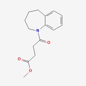 molecular formula C15H19NO3 B4441304 methyl 4-oxo-4-(2,3,4,5-tetrahydro-1H-1-benzazepin-1-yl)butanoate 