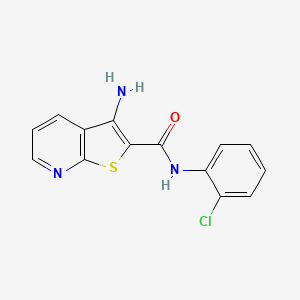 molecular formula C14H10ClN3OS B4441322 3-amino-N-(2-chlorophenyl)thieno[2,3-b]pyridine-2-carboxamide 