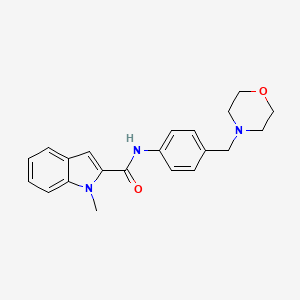 1-methyl-N-[4-(4-morpholinylmethyl)phenyl]-1H-indole-2-carboxamide