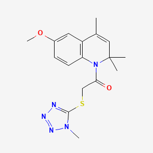 6-methoxy-2,2,4-trimethyl-1-{[(1-methyl-1H-tetrazol-5-yl)thio]acetyl}-1,2-dihydroquinoline