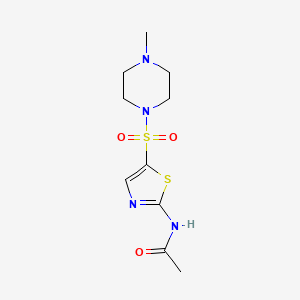 molecular formula C10H16N4O3S2 B4441361 N-{5-[(4-methyl-1-piperazinyl)sulfonyl]-1,3-thiazol-2-yl}acetamide CAS No. 1199773-87-9