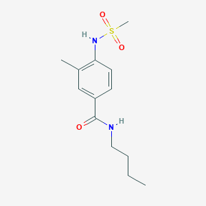 molecular formula C13H20N2O3S B4441368 N-butyl-3-methyl-4-[(methylsulfonyl)amino]benzamide 