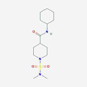 molecular formula C14H27N3O3S B4441369 N-cyclohexyl-1-[(dimethylamino)sulfonyl]-4-piperidinecarboxamide 