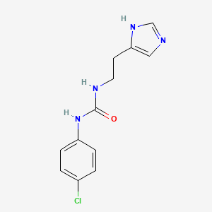 molecular formula C12H13ClN4O B4441397 N-(4-chlorophenyl)-N'-[2-(1H-imidazol-4-yl)ethyl]urea 