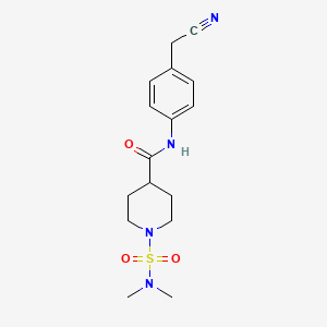 molecular formula C16H22N4O3S B4441402 N-[4-(cyanomethyl)phenyl]-1-[(dimethylamino)sulfonyl]-4-piperidinecarboxamide 