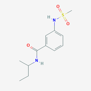 molecular formula C12H18N2O3S B4441446 N-(sec-butyl)-3-[(methylsulfonyl)amino]benzamide 