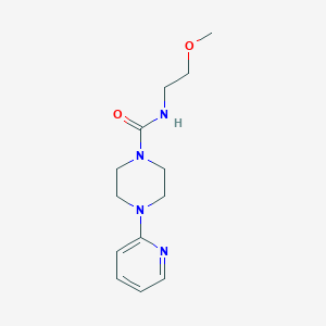 molecular formula C13H20N4O2 B4441469 N-(2-methoxyethyl)-4-(2-pyridinyl)-1-piperazinecarboxamide 