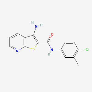 molecular formula C15H12ClN3OS B4441475 3-amino-N-(4-chloro-3-methylphenyl)thieno[2,3-b]pyridine-2-carboxamide 