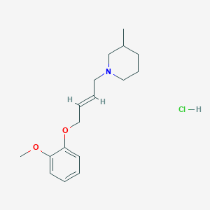molecular formula C17H26ClNO2 B4441481 1-[4-(2-methoxyphenoxy)but-2-en-1-yl]-3-methylpiperidine hydrochloride 