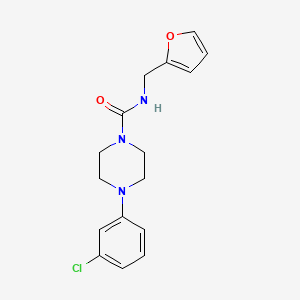 molecular formula C16H18ClN3O2 B4441498 4-(3-chlorophenyl)-N-(2-furylmethyl)-1-piperazinecarboxamide 