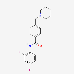 molecular formula C19H20F2N2O B4441502 N-(2,4-difluorophenyl)-4-(1-piperidinylmethyl)benzamide 