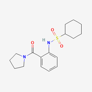 N-[2-(1-pyrrolidinylcarbonyl)phenyl]cyclohexanesulfonamide